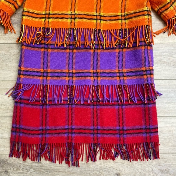 Vintage Couture Jean Charles De Castelbajac Wool Fringe Overcoat Ko & Co Deigner - Picture 11 of 16